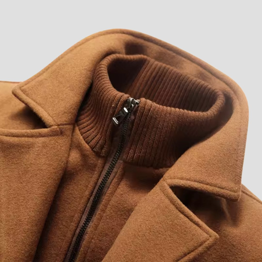 Kurt | Herrenwollmantel mit strukturiertem Schnitt, Eleganter Wollmantel für Herbst | Nomad NTS