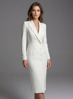 Laurine | Damen tailliert geschnittenes Blazer-Midikleid, strukturiertes Midikleid | Nomadnts | Nomadnts