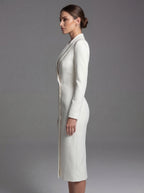 Laurine | Damen tailliert geschnittenes Blazer-Midikleid, strukturiertes Midikleid | Nomadnts | Nomadnts