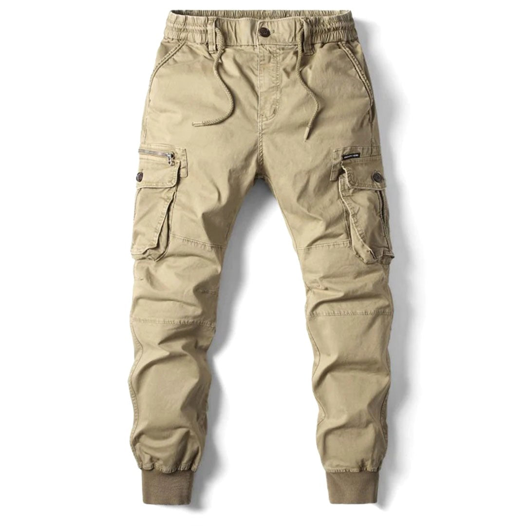 Leo | Herren Utility-Cargohose mit Stretch-Fit, funktionale Taschenhose | Nomadnts | Black