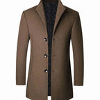 Leopold | Herren-Wollmantel mit Tailored-Schnitt, Eleganter Übergangsmantel | Nomad NTS | Brown