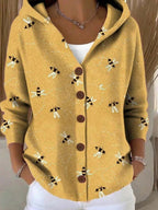 Loane | Damen Cardigan mit Knopfleiste und Kapuze, warmer Alltagspullover | Nomadnts | Nomadnts