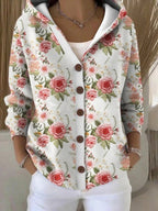 Loane | Damen Cardigan mit Knopfleiste und Kapuze, warmer Alltagspullover | Nomadnts | Nomadnts