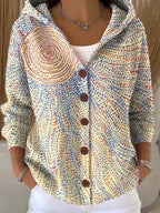 Loane | Damen Cardigan mit Knopfleiste und Kapuze, warmer Alltagspullover | Nomadnts | Nomadnts