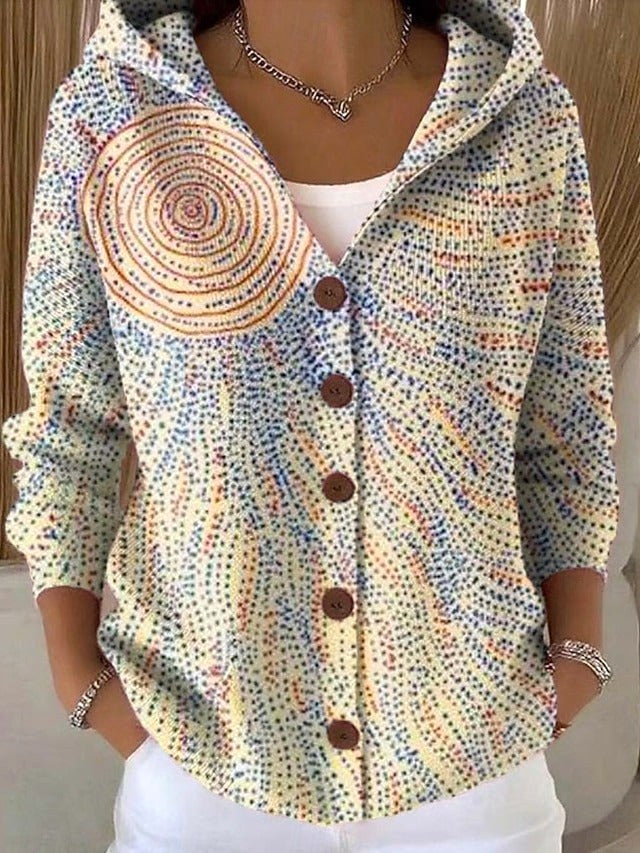 Loane | Damen Cardigan mit Knopfleiste und Kapuze, warmer Alltagspullover | Nomadnts | Nomadnts