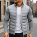Logan | Herren-Steppjacke mit Wattierung, strukturierte Alltagsjacke | Nomadnts | Hellgrau