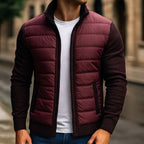 Logan | Herren-Steppjacke mit Wattierung, strukturierte Alltagsjacke | Nomadnts | Burgunderrot
