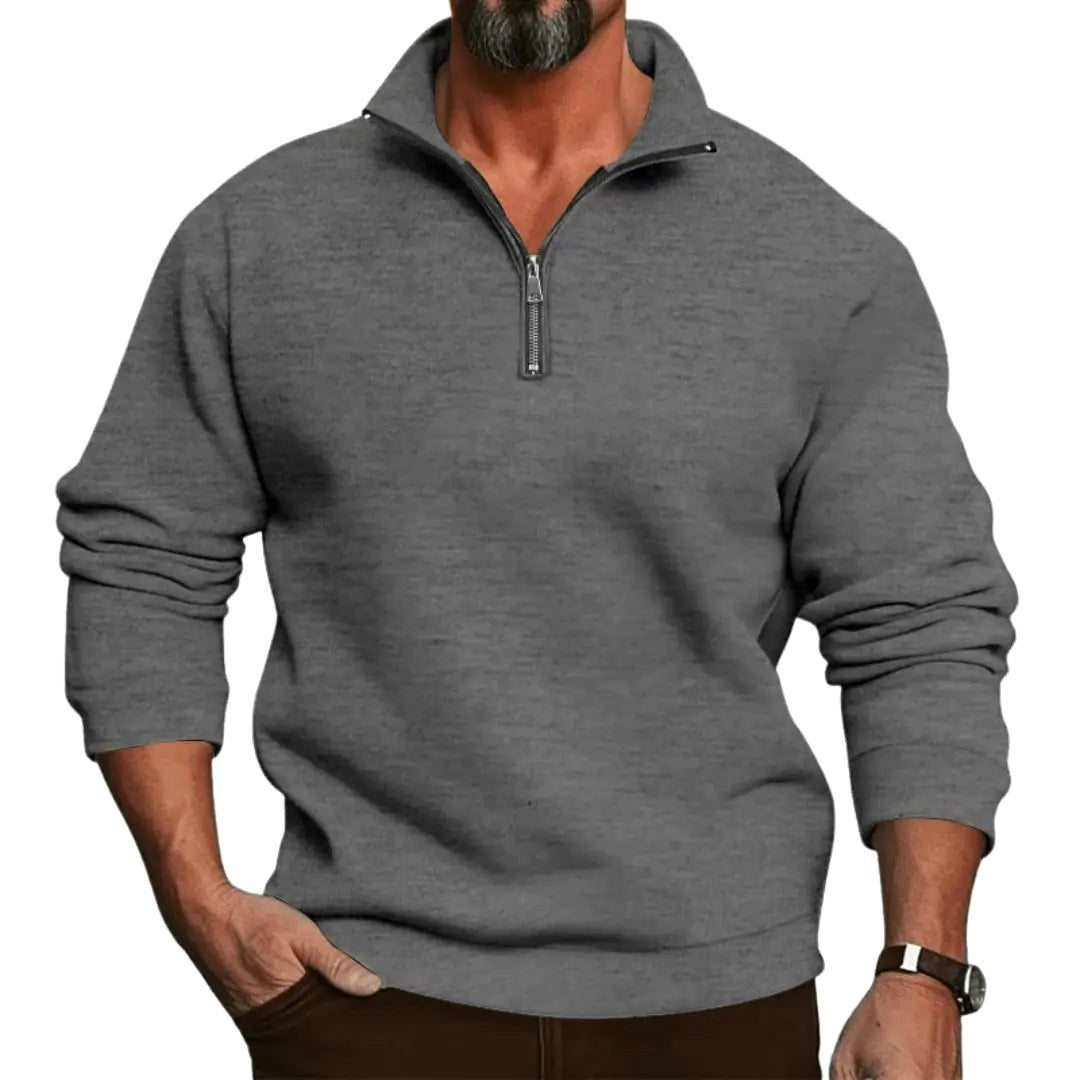 Lorenz | Herren-Pullover mit Reißverschluss, Leichter Strickpullover | Nomad NTS | Red