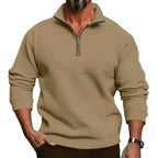 Lorenz | Herren-Pullover mit Reißverschluss, Leichter Strickpullover | Nomad NTS | White