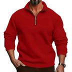 Lorenz | Herren-Pullover mit Reißverschluss, Leichter Strickpullover | Nomad NTS | Beige
