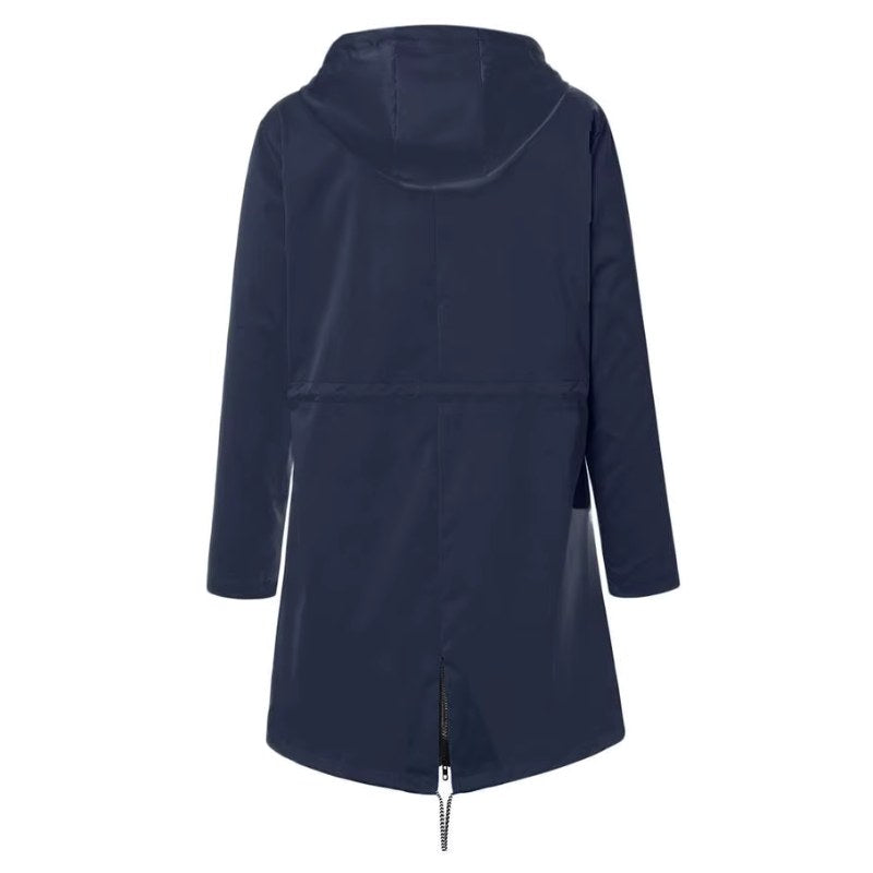 Lorraine | Damen leichter Regenmantel mit Kapuze, wasserabweisender, winddichter Mantel | Nomadnts | Black
