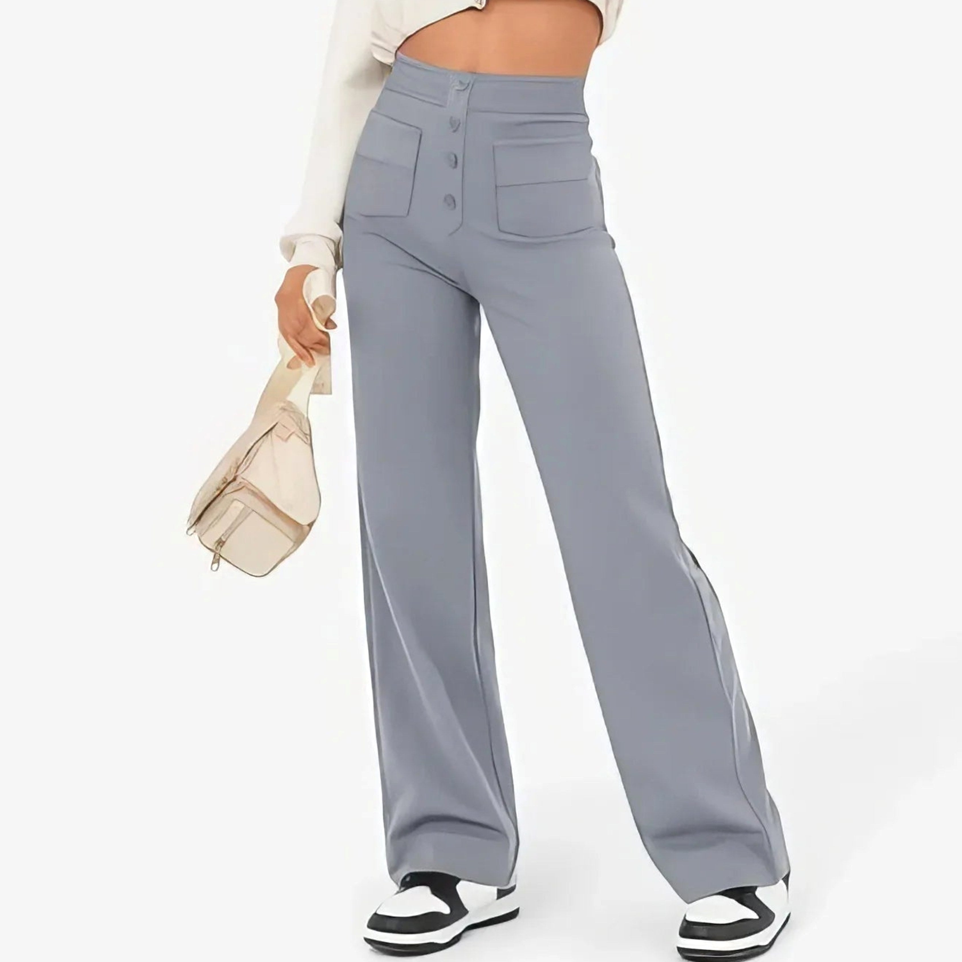 Lottie | Damen Stretch-Hose mit hoher Taille, bequeme Alltagshose | Nomadnts | Nomadnts
