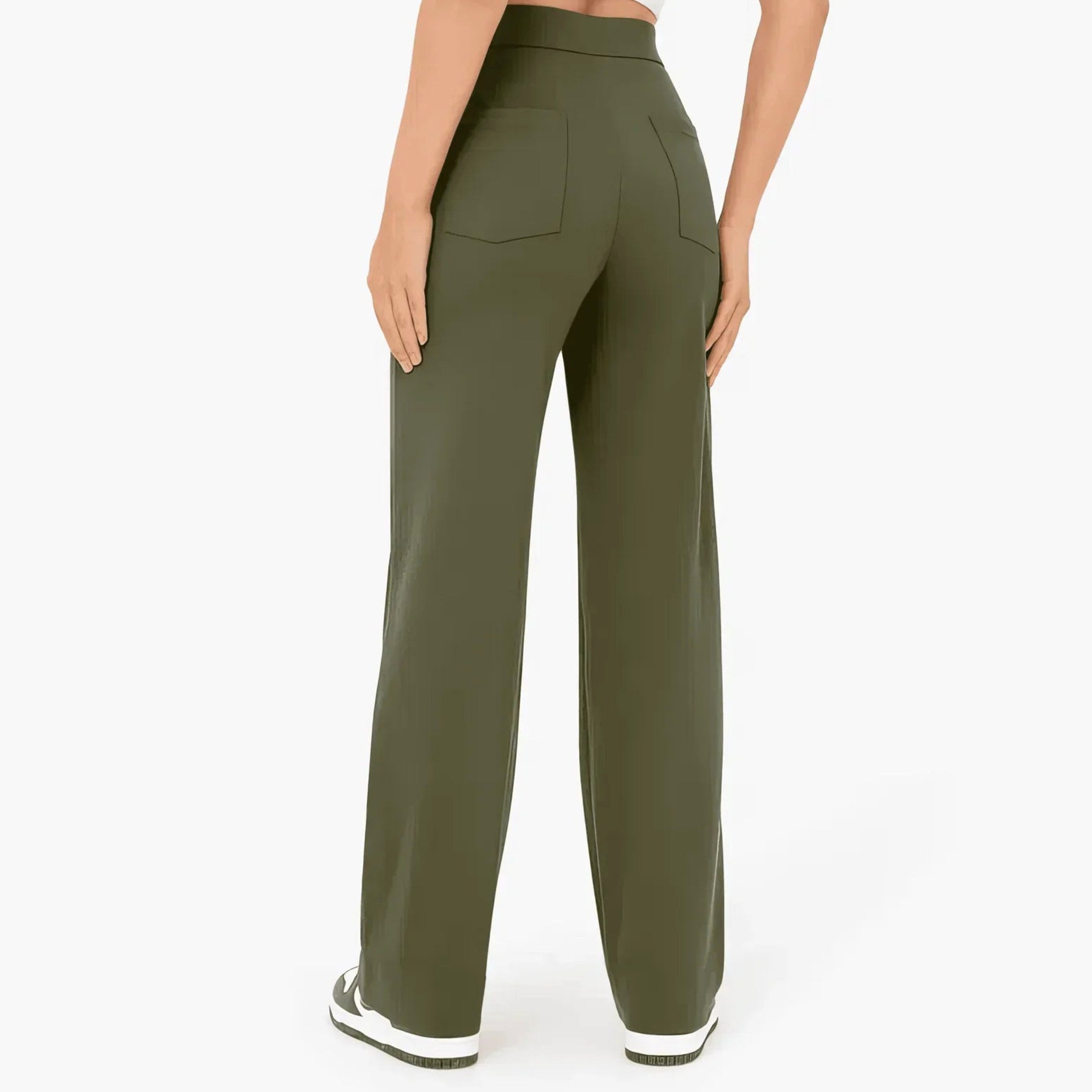 Lottie | Damen Stretch-Hose mit hoher Taille, bequeme Alltagshose | Nomadnts | Nomadnts