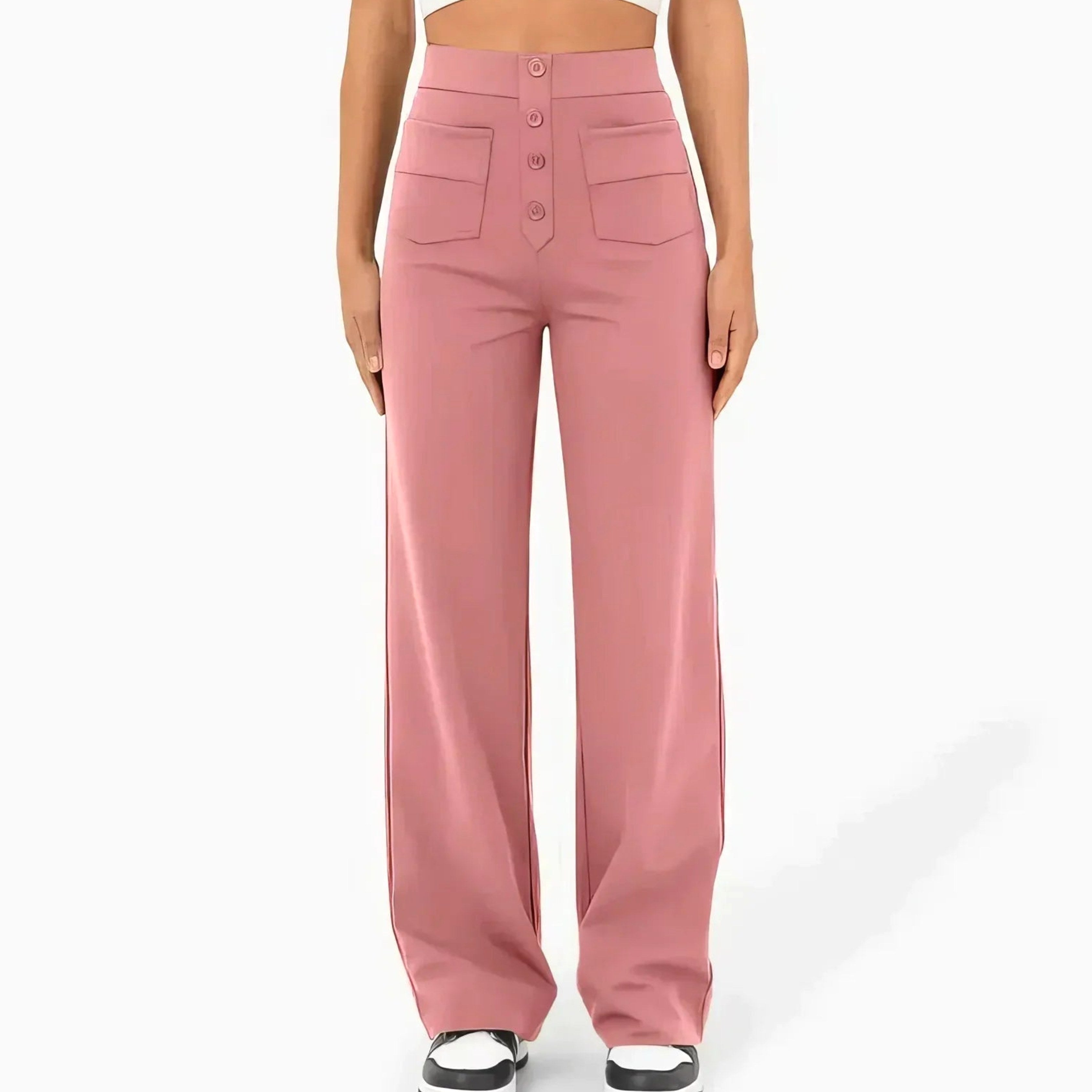 Lottie | Damen Stretch-Hose mit hoher Taille, bequeme Alltagshose | Nomadnts | Nomadnts