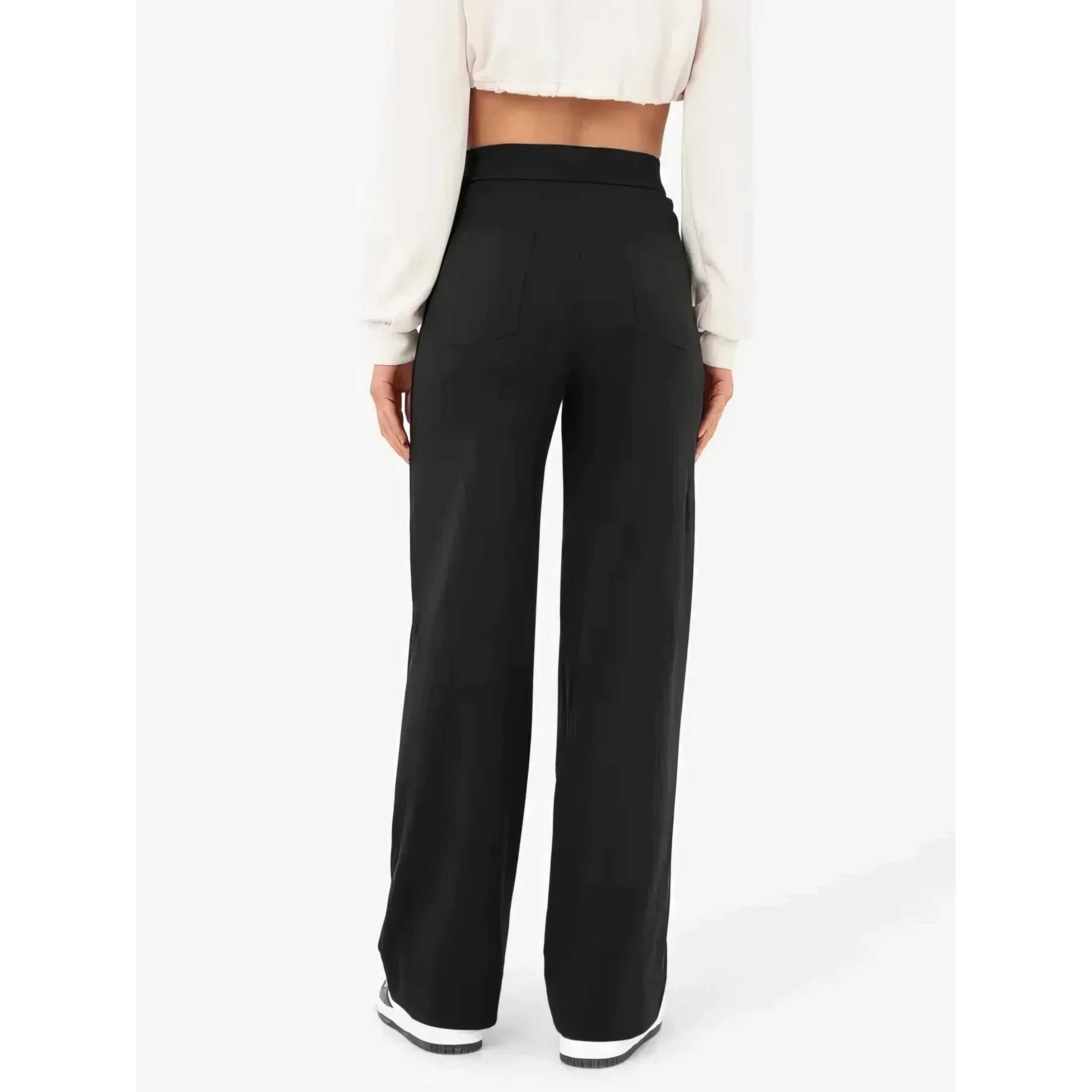 Lottie | Damen Stretch-Hose mit hoher Taille, bequeme Alltagshose | Nomadnts | Nomadnts