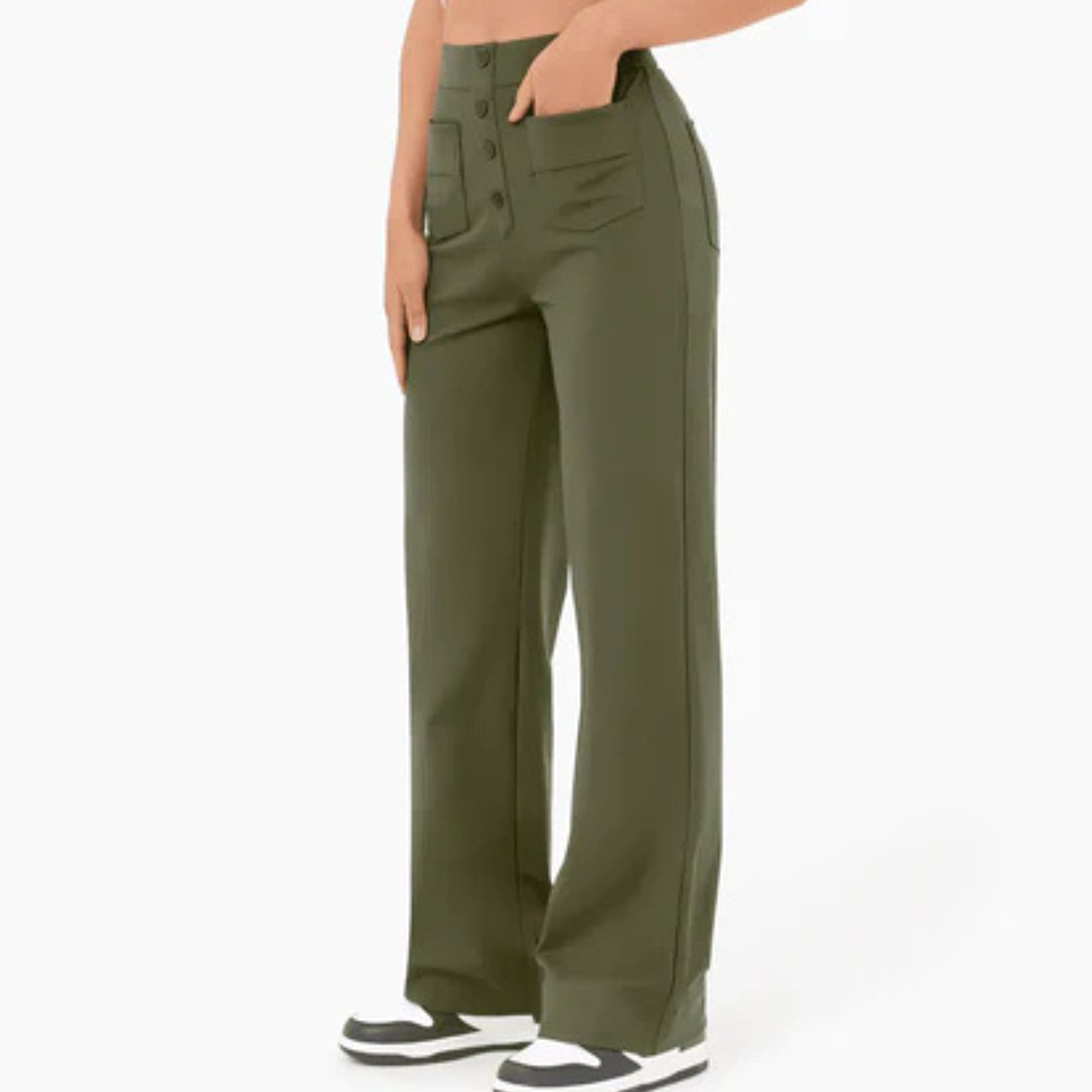 Lottie | Damen Stretch-Hose mit hoher Taille, bequeme Alltagshose | Nomadnts | Nomadnts