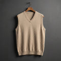 Louis | Herren Kaschmirmix-Weste mit V-Ausschnitt, Lagenlook-Pullover | Nomadnts | Nomadnts