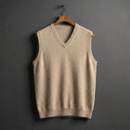 Louis | Herren Kaschmirmix-Weste mit V-Ausschnitt, Lagenlook-Pullover | Nomadnts | Nomadnts