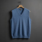 Louis | Herren Kaschmirmix-Weste mit V-Ausschnitt, Lagenlook-Pullover | Nomadnts | Nomadnts