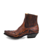 Lucas | Herren Vintage-Cowboystiefel mit Stickerei, Western-Stiefel | Nomadnts | Brown
