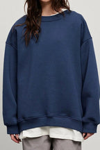 Lucienne | Damen Oversized Sweatshirt mit Rundhalsausschnitt, locker geschnittener Pullover | Nomadnts | Brown