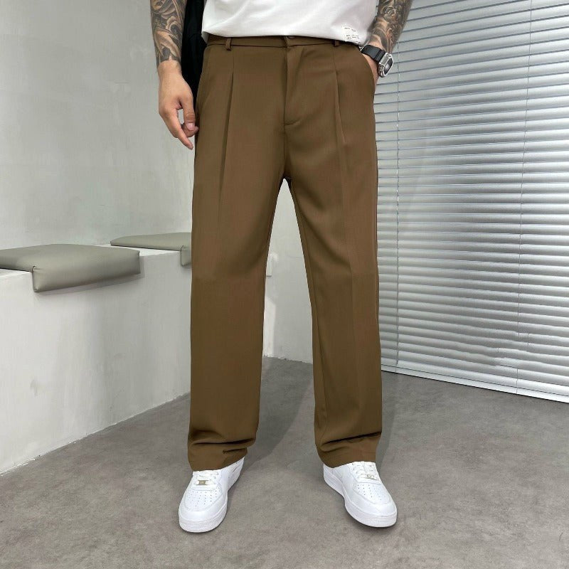 Ludwig | Herrenhose mit geradem Bein und Frontfalten, elegante Weitbeinhose | Nomad NTS