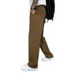 Ludwig | Herrenhose mit geradem Bein und Frontfalten, elegante Weitbeinhose | Nomad NTS | Grün