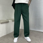 Ludwig | Herrenhose mit geradem Bein und Frontfalten, elegante Weitbeinhose | Nomad NTS | Weiß