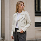Mabel | Damen Vintage-Lederjacke, eng geschnittene Reißverschluss-Jacke | Nomadnts | Nomadnts
