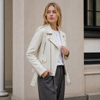Mabel | Damen Vintage-Lederjacke, eng geschnittene Reißverschluss-Jacke | Nomadnts | Nomadnts