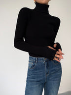 Madeleine | Damen gerippter Rollkragenpullover, strukturierter Strickpullover | Nomadnts | Nomadnts