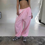 Maelle | Damen Baggy-Fit Jogginghose mit Seitenstreifen, weit geschnittene Lounge-Hose | Nomadnts | Grey