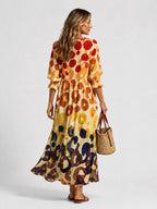 Maisie | Damen bedrucktes Hemdblusenkleid, locker geschnittenes Alltagskleid | Nomadnts | Floral