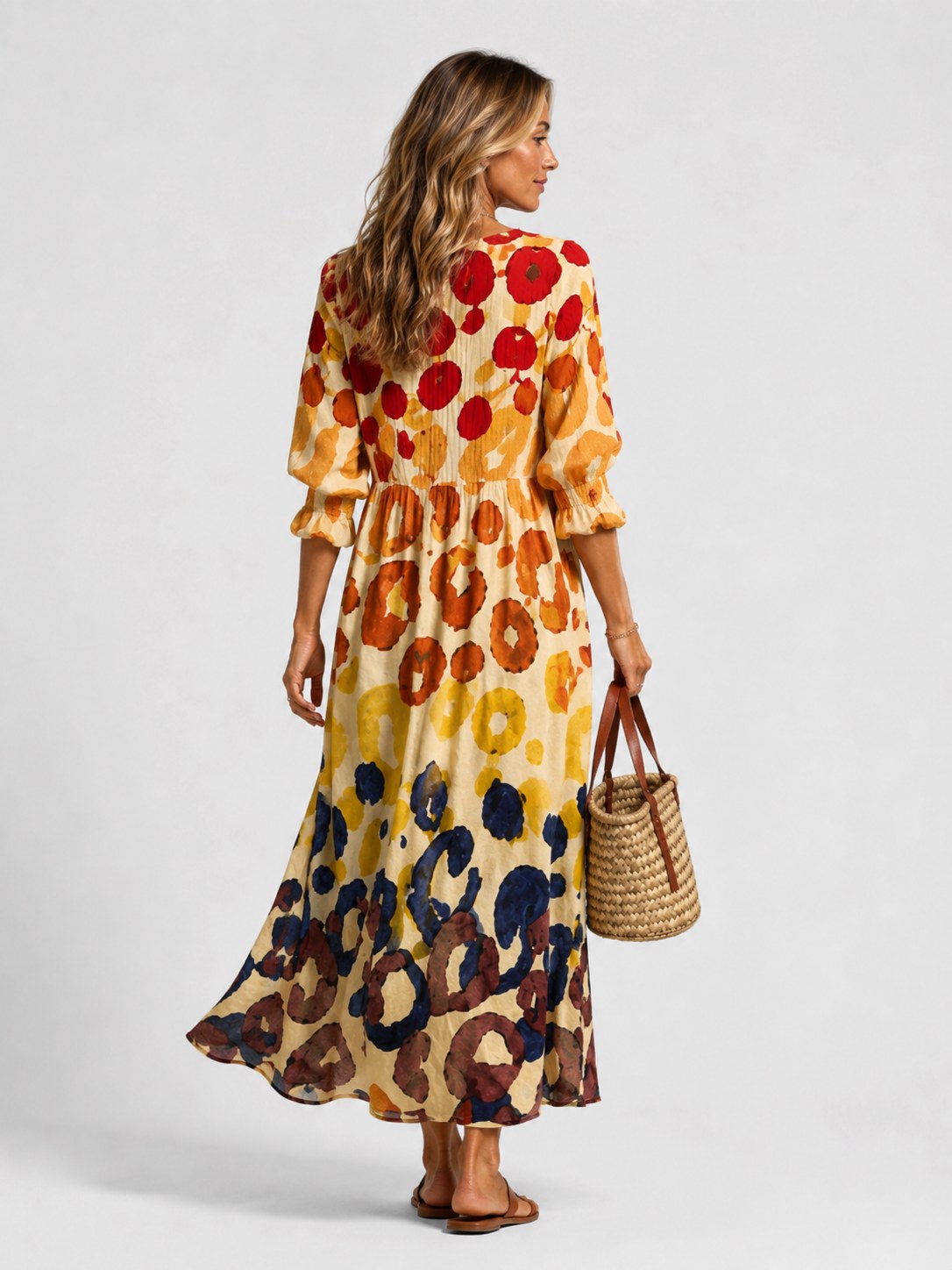 Maisie | Damen bedrucktes Hemdblusenkleid, locker geschnittenes Alltagskleid | Nomadnts | Floral