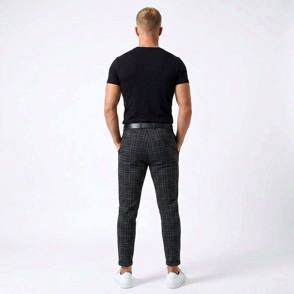 Marek | Herrenhose mit Windowpane-Muster, Elegante Businesshose | Nomad NTS