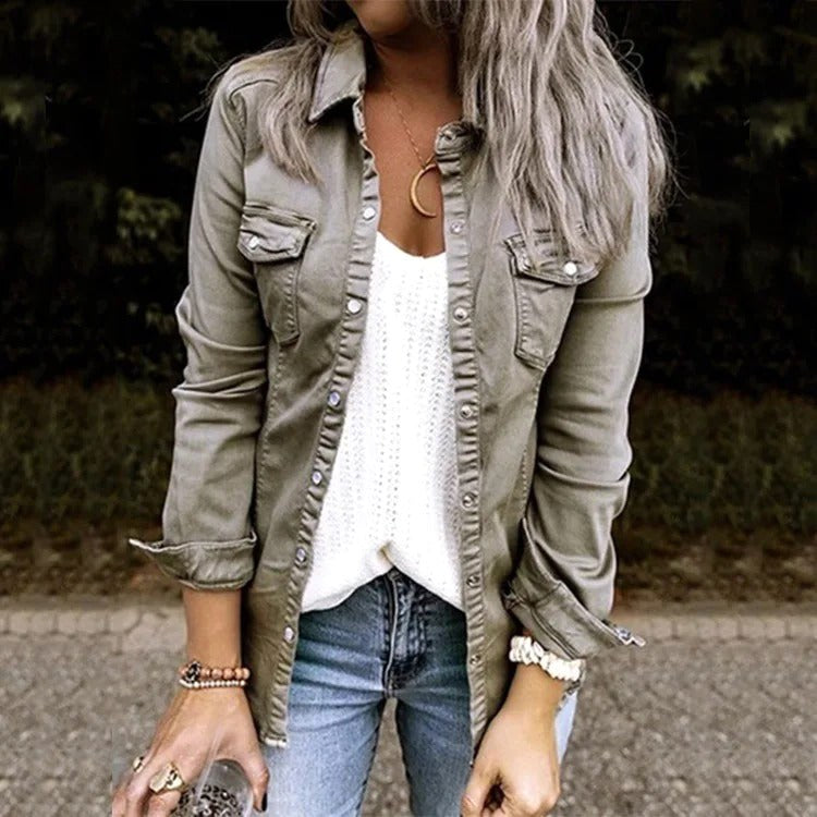 Margaret | Damen klassische Jeansjacke, zeitlose Denim-Jacke | Nomadnts | Nomadnts