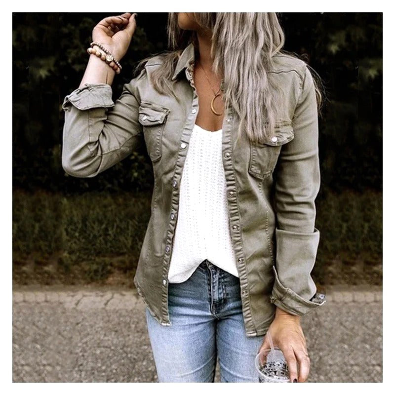Margaret | Damen klassische Jeansjacke, zeitlose Denim-Jacke | Nomadnts | Nomadnts