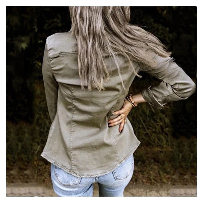 Margaret | Damen klassische Jeansjacke, zeitlose Denim-Jacke | Nomadnts | Nomadnts