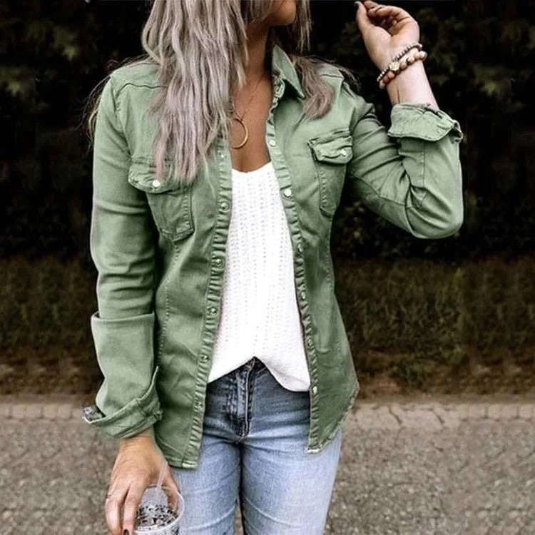 Margaret | Damen klassische Jeansjacke, zeitlose Denim-Jacke | Nomadnts | Nomadnts