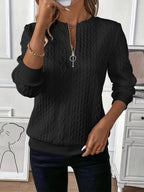 Margot | Damen Quarter-Zip Strickpullover, gemütlicher Alltagspullover | Nomadnts | Nomadnts
