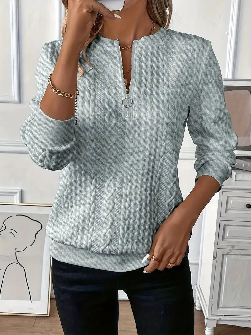 Margot | Damen Quarter-Zip Strickpullover, gemütlicher Alltagspullover | Nomadnts | Nomadnts