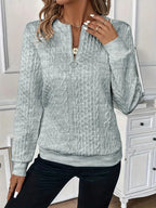 Margot | Damen Quarter-Zip Strickpullover, gemütlicher Alltagspullover | Nomadnts | Nomadnts
