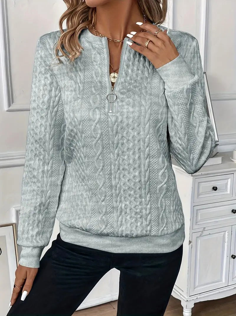 Margot | Damen Quarter-Zip Strickpullover, gemütlicher Alltagspullover | Nomadnts | Nomadnts