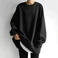 Marianne | Damen Oversized Tunika-Pullover mit Rundhalsausschnitt, Strickware mit fallender Schulter | Nomadnts | Black