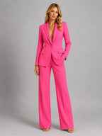 Martha | Damen tailliert geschnittener Blazer mit weit geschnittener Hose, eleganter Anlassanzug | Nomadnts | Nomadnts