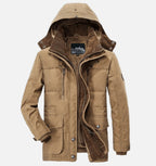 Martin | Herrenwintermantel mit Kapuze und Taschen, Warmer Wintermantel | Nomad NTS | Khaki