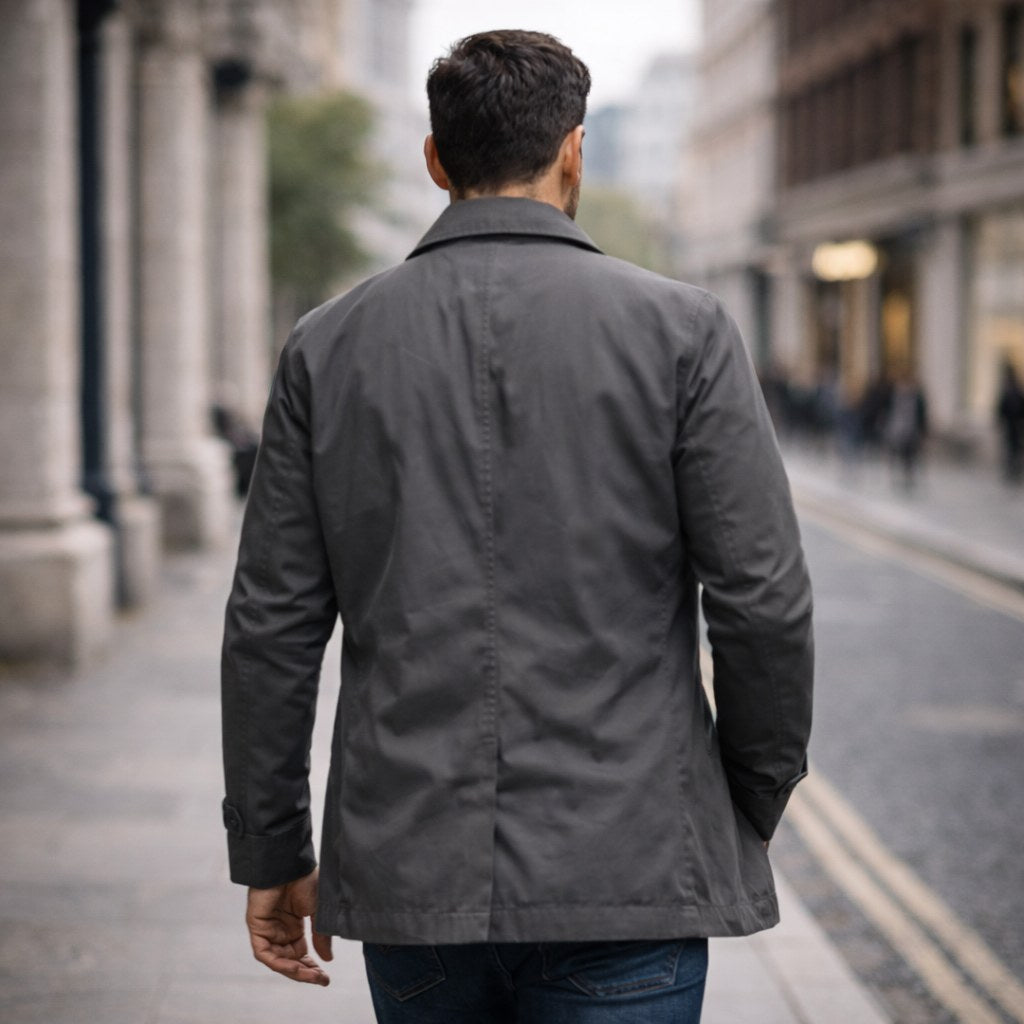 Matthias | Herrenjacke mit Wasser­abweisender Oberfläche, Moderner Herbst-Herrenjacke | Nomad NTS | Black
