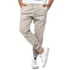 Max | Herren schmal geschnittene Jogginghose, Freizeithose mit Tunnelzug-Bund | Nomadnts | Beige