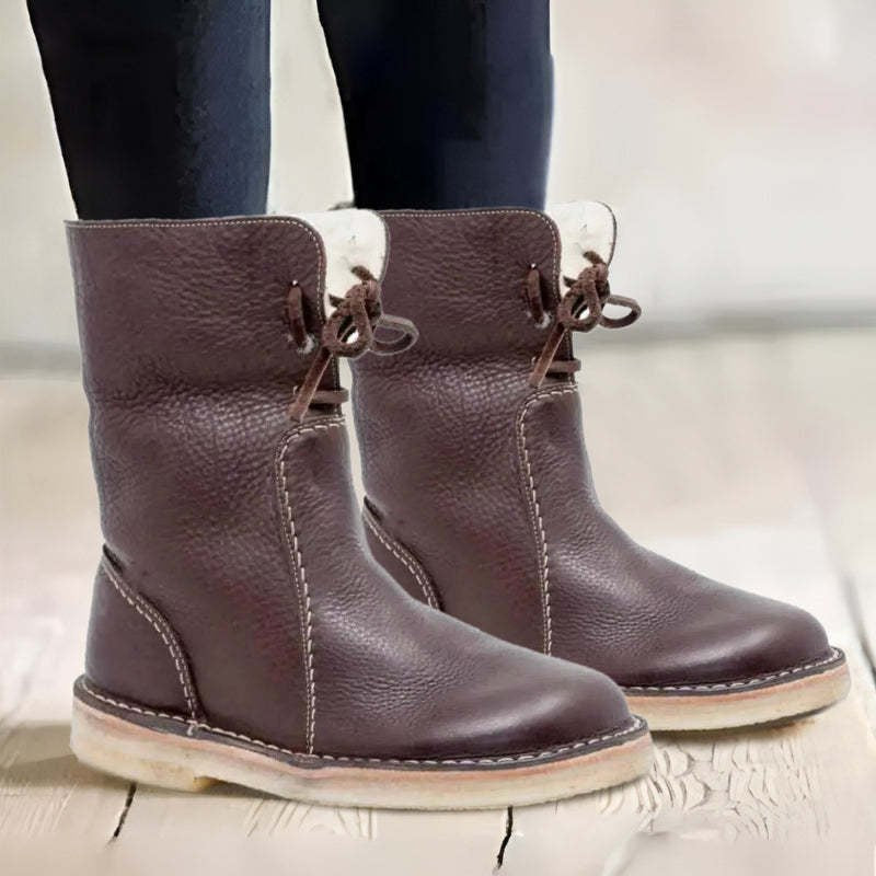 Melanie | Damen wasserdichte, fellgefütterte Winterstiefel, Slip-On-Winterstiefel | Nomadnts | Nomadnts