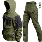 Michael | Herrens Wasserdichter Thermanzug mit Mehreren Taschen, Funktionaler Herbst-Trainingsanzug | Nomad NTS | schwarz 2er Set